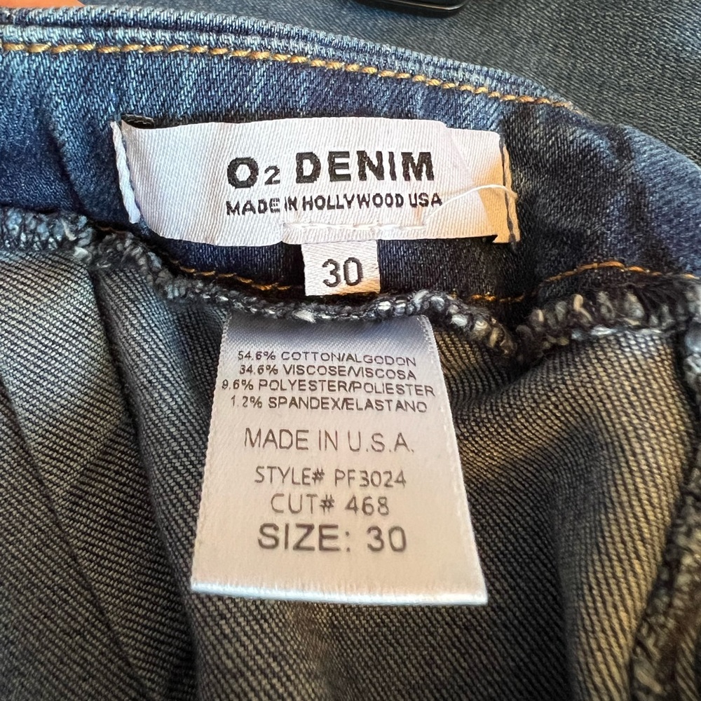 O2 Denim high waisted bell bottom jeans